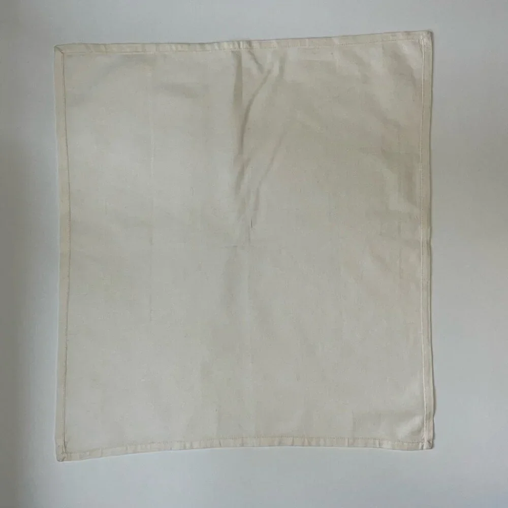 🤍✨ Off-White Cotton Fabric Napkins | Set of 4